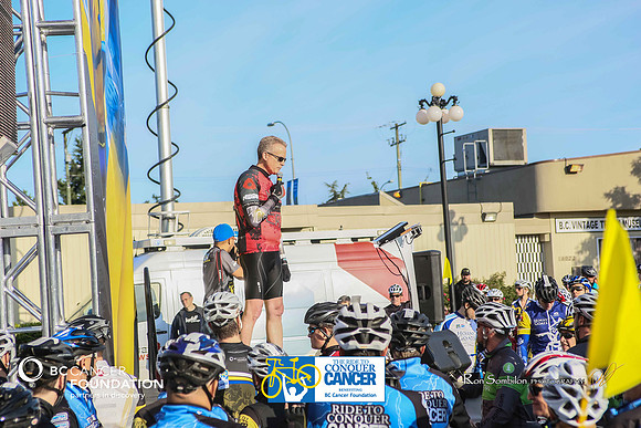 OPENING CEREMONIES – SPEECH KEVIN CAMERON – 2013 RIDE TO CONQUER CANCER –BCCF – Ron Sombilon Photograph-2-
