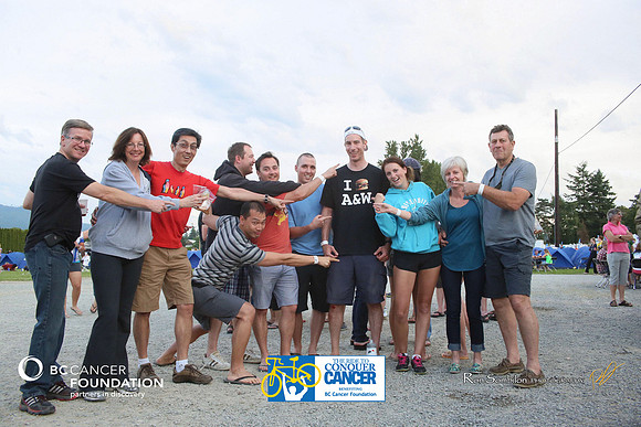 Team A and W –2013 RIDE TO CONQUER CANCER –BC CANCER FOUNDATION – Ron Sombilon Photography_-10-