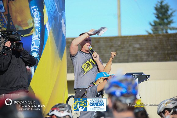 OPENING CEREMONIES – SPEECH BRIAN PENDLETON – 2013 RIDE TO CONQUER CANCER –BCCF – Ron Sombilon Photography-