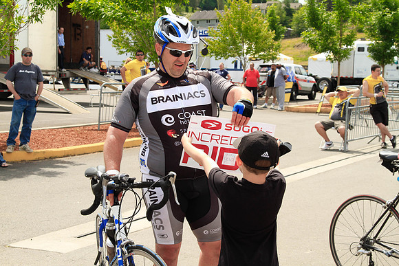 BRAINIACS - Finish Line –2013 RIDE TO CONQUER CANCER –BCCF – Ron Sombilon Photography