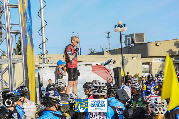 OPENING CEREMONIES – SPEECH KEVIN CAMERON – 2013 RIDE TO CONQUER CANCER –BCCF – Ron Sombilon Photograph-