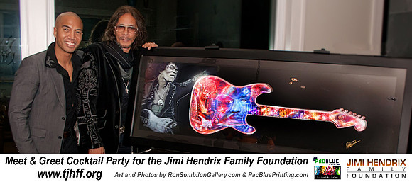 Jimi Hendrix Art piece and Leon Hendrix